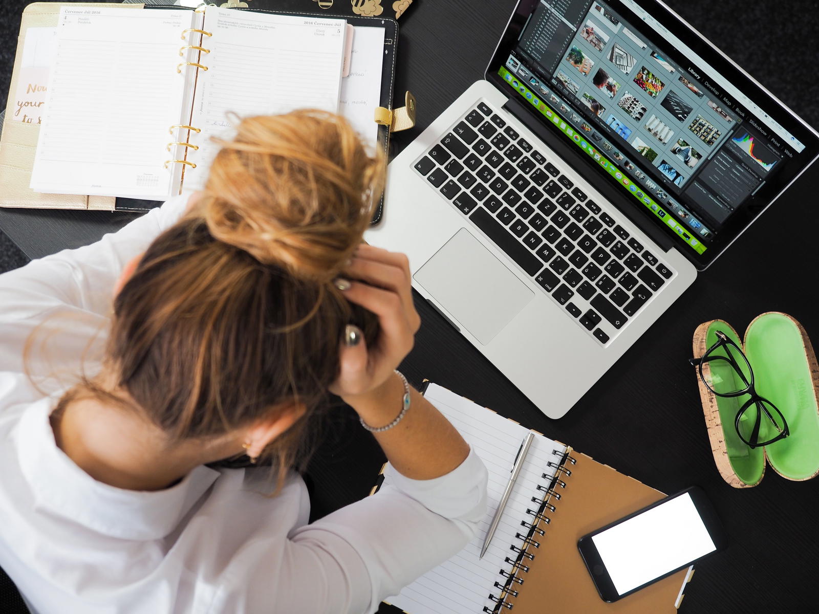 Student studying frustrated at laptop — DET score stuck at 110