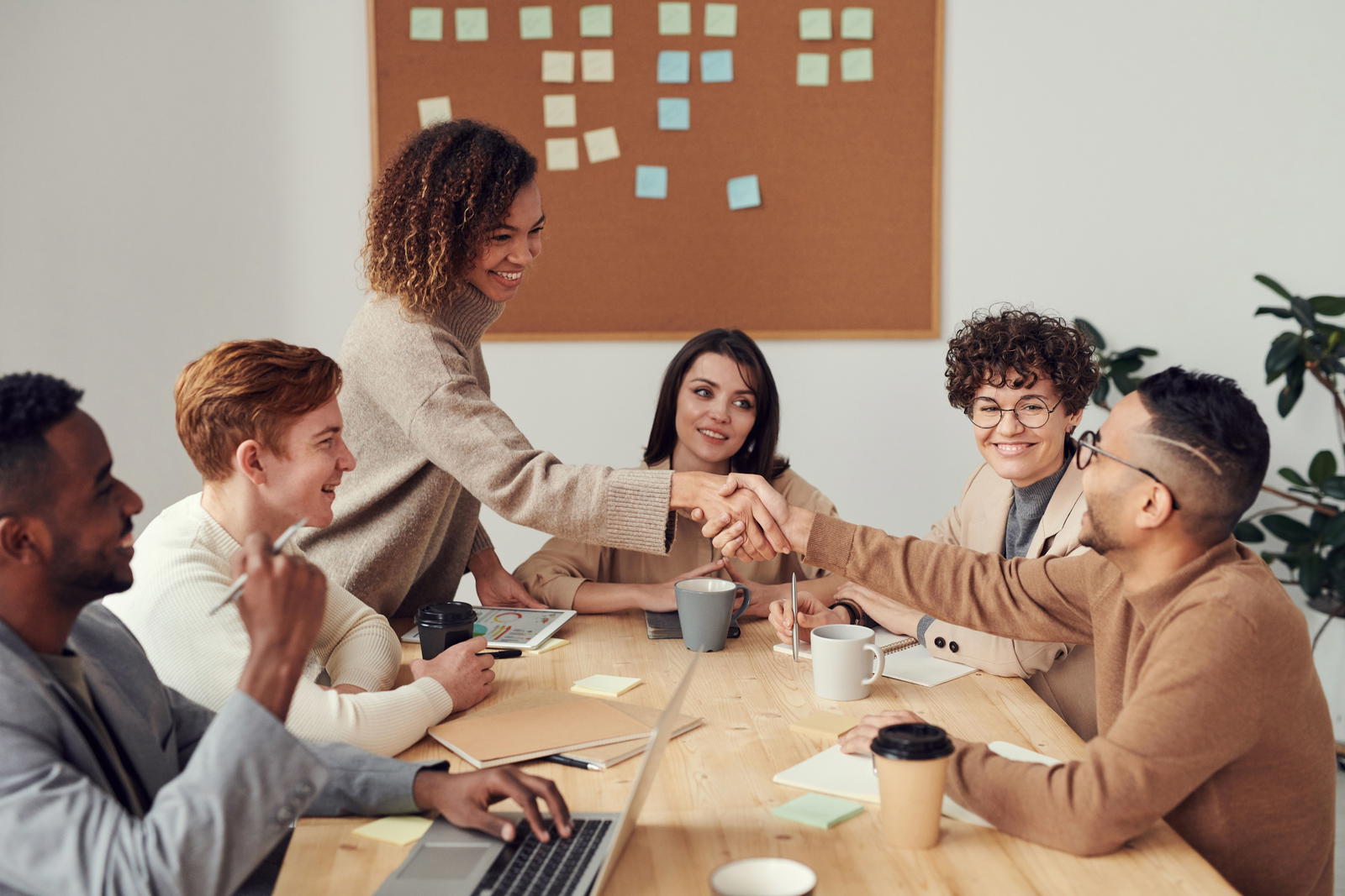 Diverse group of students collaborating in a modern university setting